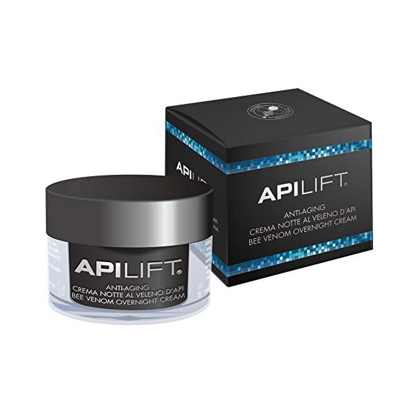 ApiLift 50 ml crème de nuit anti-âge au venin dabeille et acide hyaluronique - fabriqué en Italie