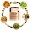 GLO24K Crème Éclaircissante et Éclaircissante à lOr 24 Carats, Curcuma & Vitamines A, C, E