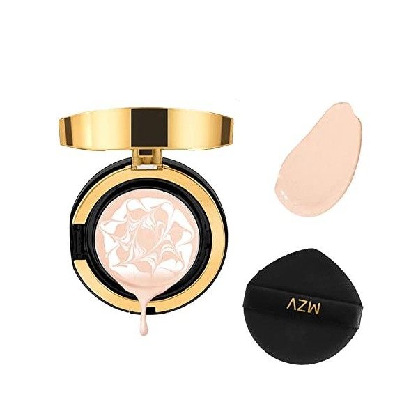 MZV Air Cushion BB Cream Waterproof Foundation, Water Bead Tricolor Latte Concealer Cushion, Moisturizing Air Cushion CC Crea