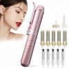 2 en 1 Hyaluron Pen, Convertible Haute Pression Hyaluron Pen avec 10 Ampoules et Distributeur, pour le Visage et le Corps