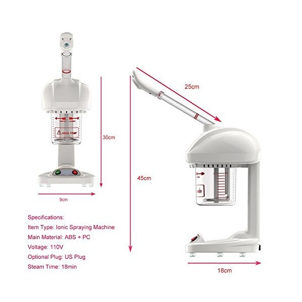 Machine faciale de soins de la peau de vapeur dozone de station thermale de salon de vapeur de salon de machine ionique avan