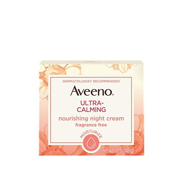 Aveeno Ultra-Calming Nourishing Night Cream, Fragrance Free, 1.7 Ounce by Aveeno