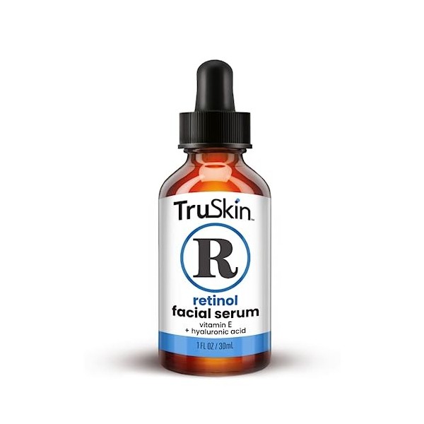 TruSkin Aturals Sérum TruSkin au Rétinol Contre les Rides et Ridules - Vitamine A + Acide Hyaluronique, Vitamine E, thé Vert 