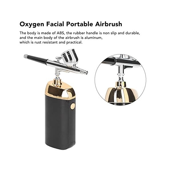 Aérographe Portable à Oxygène Pour le Visage, Aérographe De Maquillage, Vaporisateur Doxygène Pour le Visage, Pulvérisateur 