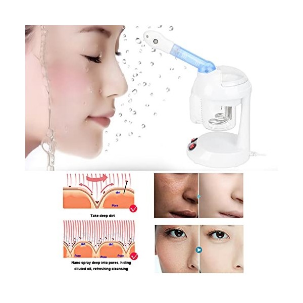 370MLFacial Steamer Hydratant Facial Steamer Hydratant Multifonctionnel Professionnel Spray Chaud Vapeur Facial Pour Réparer 