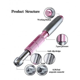 0.3/0.5 Ml Pas Daiguille Hyaluron Pen, Anti Vieillissement Peau Appareil, Seringue Dacide Hyaluronique, pour Lélimination 