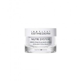 Institut Esthederm - Nutri System - Crème Vitale à la Gelée Royale - Soin Visage, Tonus et Confort de la Peau - Nourrit et Fo