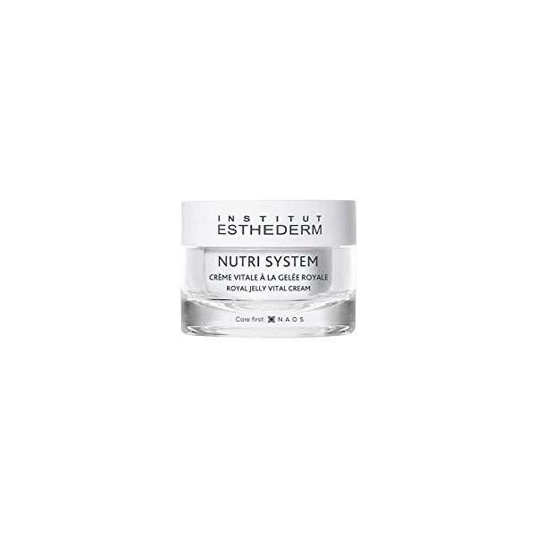 Institut Esthederm - Nutri System - Crème Vitale à la Gelée Royale - Soin Visage, Tonus et Confort de la Peau - Nourrit et Fo