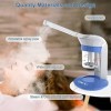 Vapeur facial à lozone améliorée, vaporisateur de sauna facial professionnel avec brouillard chaud, humidificateur de nettoy