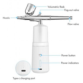 Accueil Aérographe Facial Injection OxygèNe Portable Nano Spray Rajeunit La Peau, Éclaircit Le Teint, Hydrate Et Retient Lea