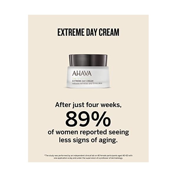 AHAVA Crème de Jour Extreme - Douce et Soyeuse, Réduit Rides, Raffermit et Renforce la Peau, avec Complexe Extreme, Osmoter, 