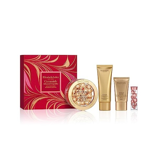 Elizabeth Arden Advanced Ceramide Capsules, Coffret Solutions Rénovatrices de Jeunesse Liftantes & Raffermissantes, 4 Pièces,