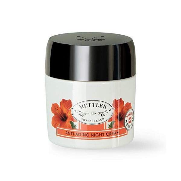 Mettler1929 Crème Anti-Âge Nuit, 50ml │pour peau mature │végan – sans parabènes – fabrication Suisse