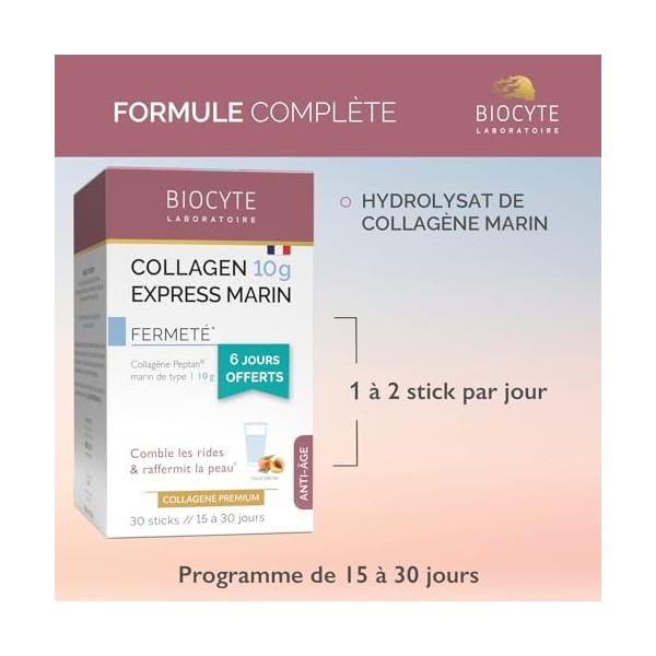 Pack Collagen 10G Express Marin- Complément Alimentaire Anti-Âge et Jeunesse de la Peau - A base dHydrolysat de Collagène Ma