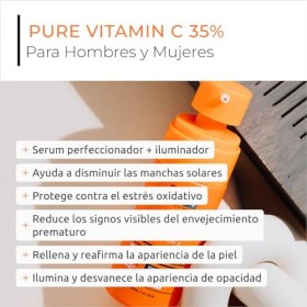 Sérum à la vitamine C 35&nbsp;% pour le visage Sérum anti-âge et éclaircissant