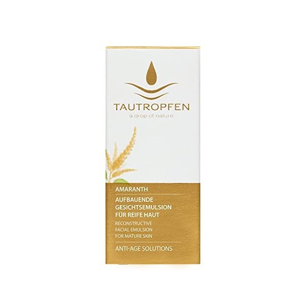 Tautropfen Amaranth Anti-Age Solutions, Émulsion faciale reconstructive pour peaux matures, 50 ml