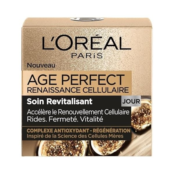 Age Perfect Soin Renaissance Cellulaire Jour 50Ml - Soin Visage Anti-âge, Rajeunit et Nourrit la Peau - Lot De 2