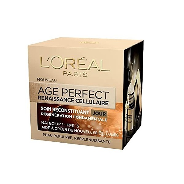 Age Perfect Soin Renaissance Cellulaire Jour 50Ml - Soin Visage Anti-âge, Rajeunit et Nourrit la Peau - Lot De 2