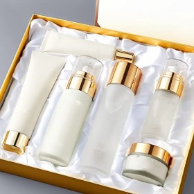 Lot de 6 Soins de la Peau à la Levure Bifide, Nettoyant Hydratant pour le Visage, Lotion de beauté, Crème pour les Yeux, Séru