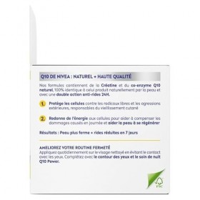 Visage Q10+ Anti-Rides Jour 50ml - Soin du Visage pour Femmes - Réduit les Rides et Raffermit la Peau - Hydratation Optimale 