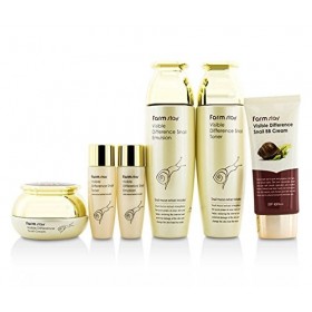 FARMSTAY VISIBLE DIFFERENCE SNAIL SKIN CARE SET - Set de soins pour la peau à base de mucus descargot - Cosmétiques coréens
