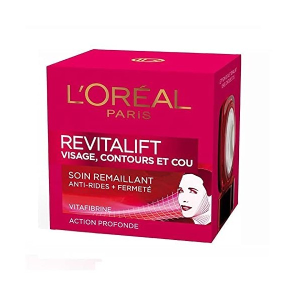 DERMO EXPERTISE - Revitalift Soin Contour et Cou - Raffermit et Lisse Visiblement la Peau - Pot 50ml - Hydratation Profonde -