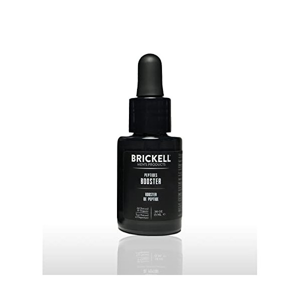 Brickell Mens Protein Peptide Booster Serum pour hommes, naturel et biologique - raffermit et restaure la peau, stimule la p
