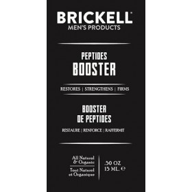 Brickell Mens Protein Peptide Booster Serum pour hommes, naturel et biologique - raffermit et restaure la peau, stimule la p