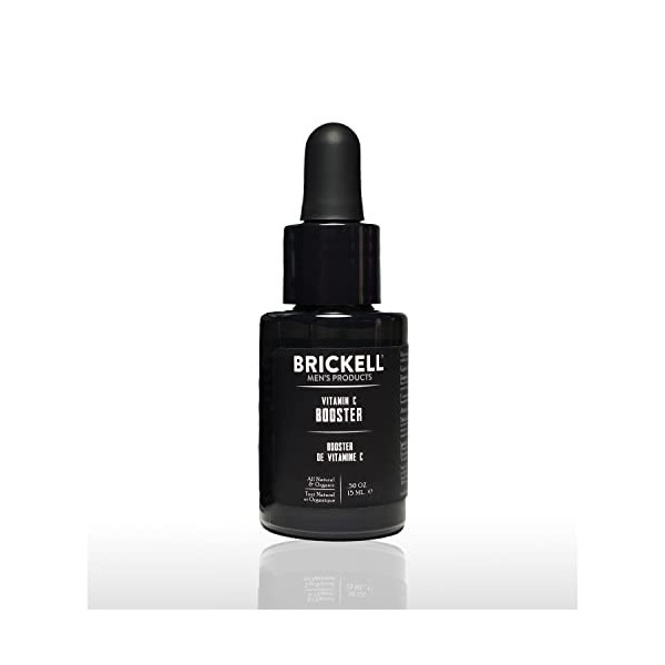 Brickell Mens Sérum booster de vitamine C pour hommes, booster de vitamine C naturel et biologique pour le visage pour augme