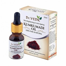 QURA Kumkumadi Huile pour cernes, apaisante, ridules, éclaircissement, pigmentation, acné toutes les peaux 15 ml