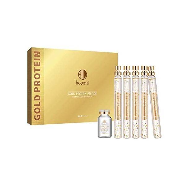 Ruilonghai 10 Pcs Levage Fil protéiné - Combinaison Fils protéines solubles et dessence dor,Fournitures Soin du Visage au F