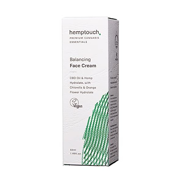 Hemptouch© Crème pour le visage équilibrant | Hydratant pour peaux grasses et sujettes à lacné | Crème 100% chanvre naturell