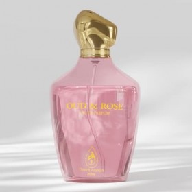 Oud Rose Eau de parfum en flacon vaporisateur 100 ml | Mélange de bois de santal et de roses fraîches | Parfum crémeux pour h