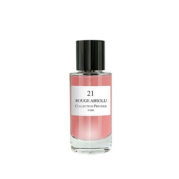 N°21 Rouge Absolu | Collection Prestige edition Privée Rose Paris - Eau de Parfum Haut de Gamme - Made in France + Pochon Ros