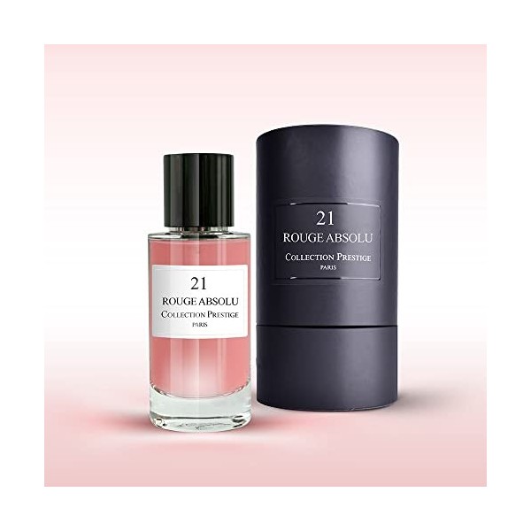 N°21 Rouge Absolu | Collection Prestige edition Privée Rose Paris - Eau de Parfum Haut de Gamme - Made in France + Pochon Ros