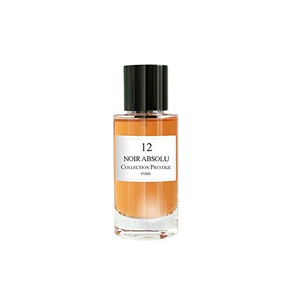 N°12 Noir Absolu | Collection Prestige edition Privée Rose Paris - Eau de Parfum Haut de Gamme - Made in France + Pochon Rose