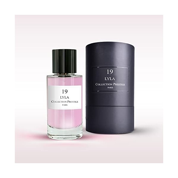 N°19 Lyla | Collection Prestige edition Privée Rose Paris - Eau de Parfum Haut de Gamme - Made in France + Pochon Rose Paris