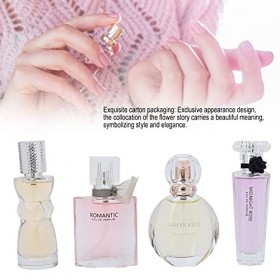 Parfum Femme, 4pcs Parfums Elégant Calme Exquis Classique Floral Fruité Parfum Durable pour Femme