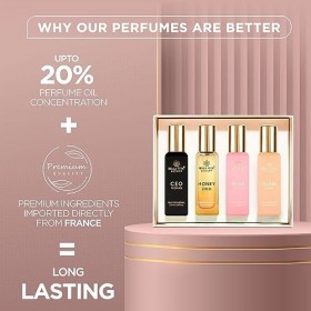 Bella Vita Luxury Woman Eau de Parfum Coffret cadeau 4 x 20 ml pour femme avec CEO, Honey Oud, Glam, Rose Parfum | Parfum flo