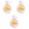 Beavorty 3 Pièces 1 Parfum Parfums Pour Femmes Parfum Spray Miss Verre Doré Frais