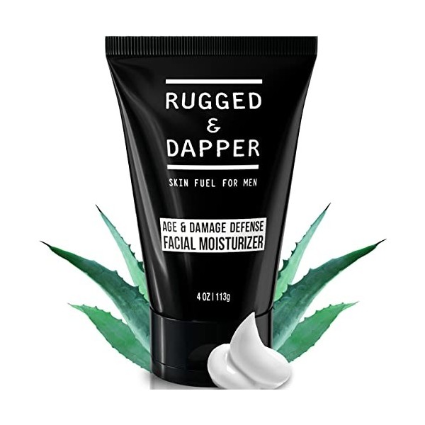 RUGGED & DAPPER Hydratant pour le visage, défense contre les dommages, lotion après-rasage pour hommes 118 ml