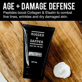 RUGGED & DAPPER Hydratant pour le visage, défense contre les dommages, lotion après-rasage pour hommes 118 ml