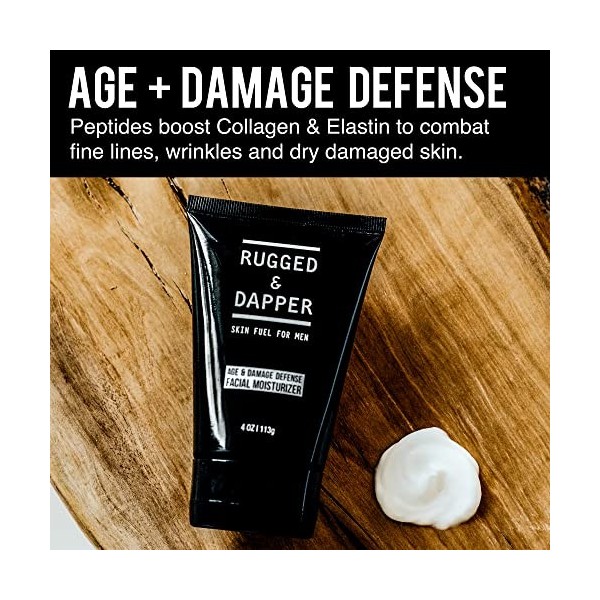 RUGGED & DAPPER Hydratant pour le visage, défense contre les dommages, lotion après-rasage pour hommes 118 ml