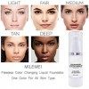weixinbuy Color Changing Foundation Moisturizing Cover Blemishes Even Skin Color Portable Liquid Foundation.