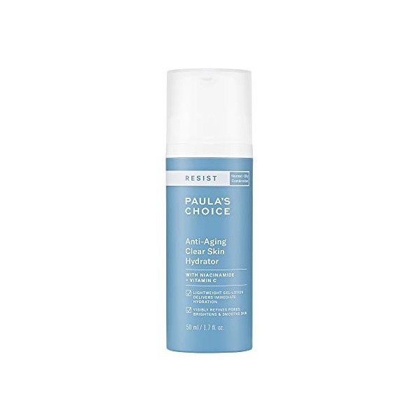 Paula’s Choice Resist Anti Âge Crème de Nuit Purifiante - Fluide Hydratant Lisse Les Ridules & Réduit Les Points Noirs - avec