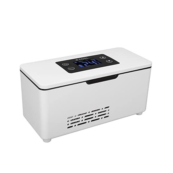 Boîte de Réfrigérateur à Insuline, Refroidisseur de Voiture Portable à Température Constante Rechargeable 10600 MAh