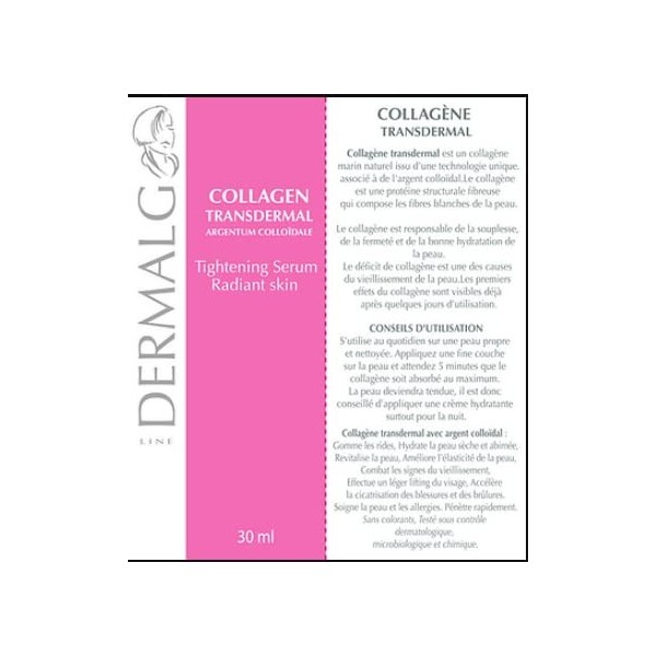 Biothalassol Dermalg Collagène Transdermal Sérum tenseur éclat du visage 30 ml