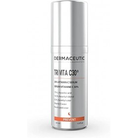 Tri Vita C30 de Dermaceutic – Sérum Vitamine C 30% – Produit ultra concentré avec 3 formes de Vitamine C et Vitamine E – Séru