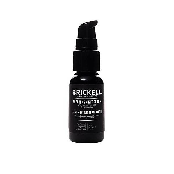 Brickell Mens Products Anti Aging réparation sérum de nuit – naturel et organique, vitamine C, sérum visage - 29 ml Non par C...