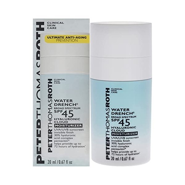 Peter Thomas Roth Water Drench Cloud Cream Moisturizer SPF 45 For Unisex 0.67 oz Cream